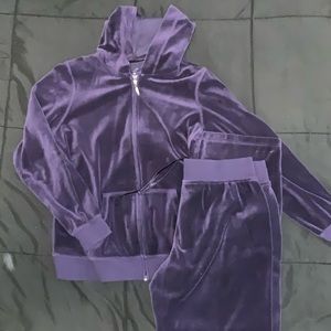 St Johns Bay Purple Velour Jogging Set